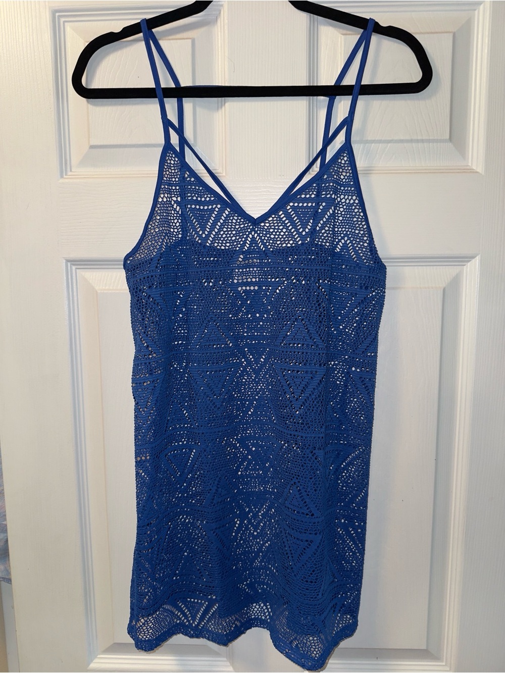 Pink Victoria's Secret Crochet Knit Swim Coverup Size XS Cobalt Blue Y2K Women’s